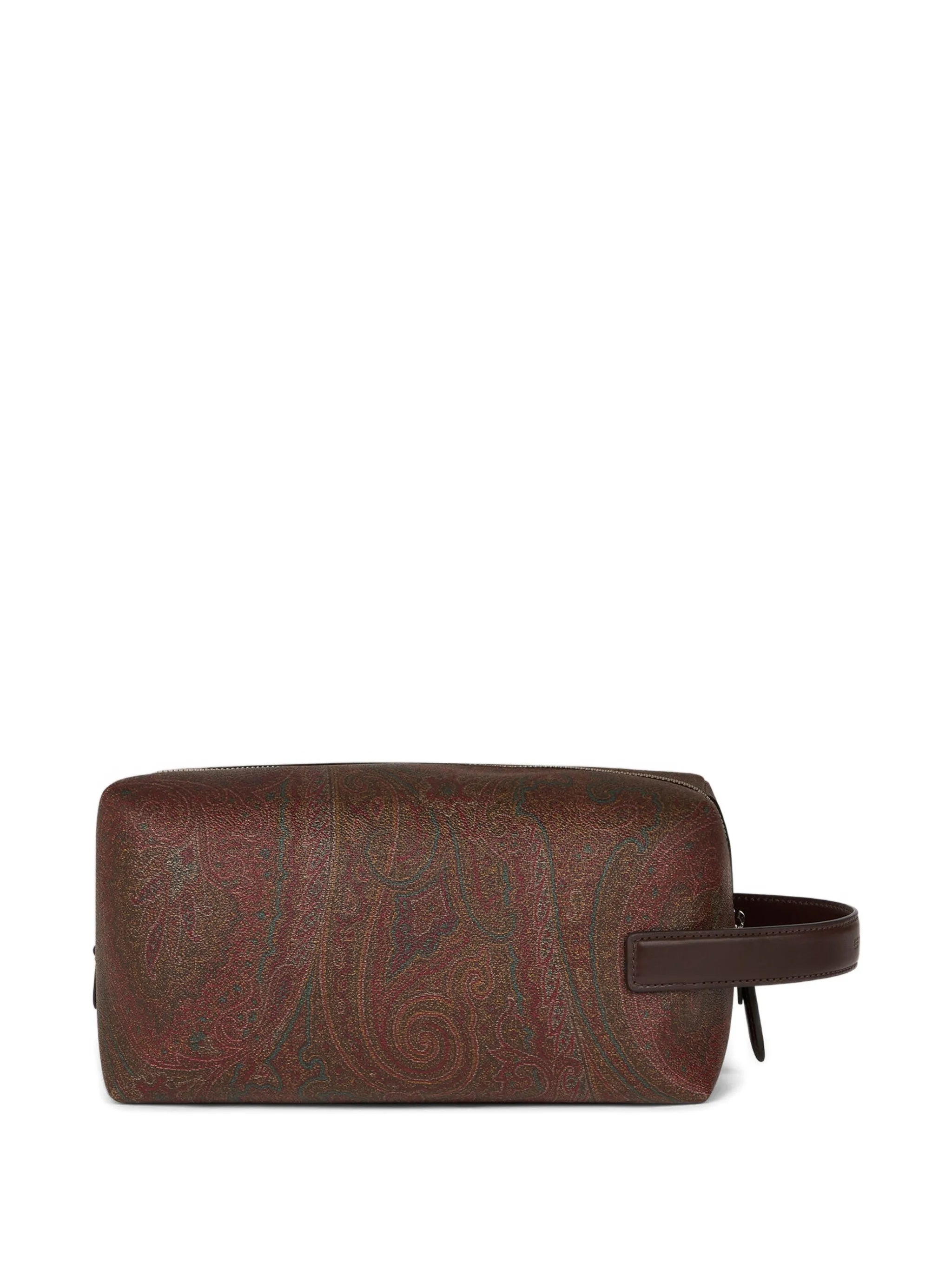 Rectangular Brown Paisley 25X12X12 Side-Handle Pouch
