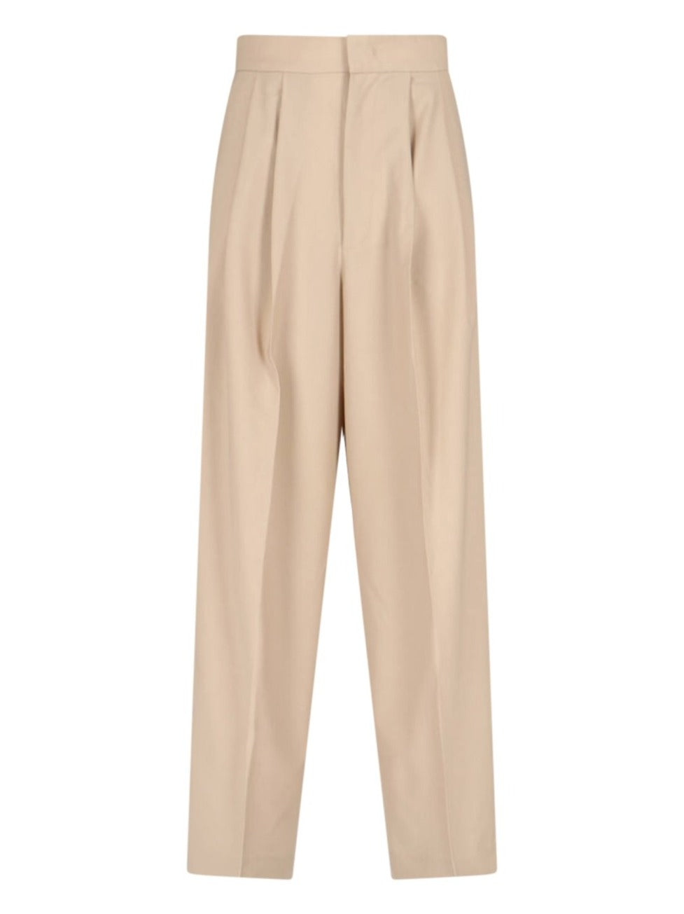 High-Waisted Wide-Leg Trousers With Front Pleats