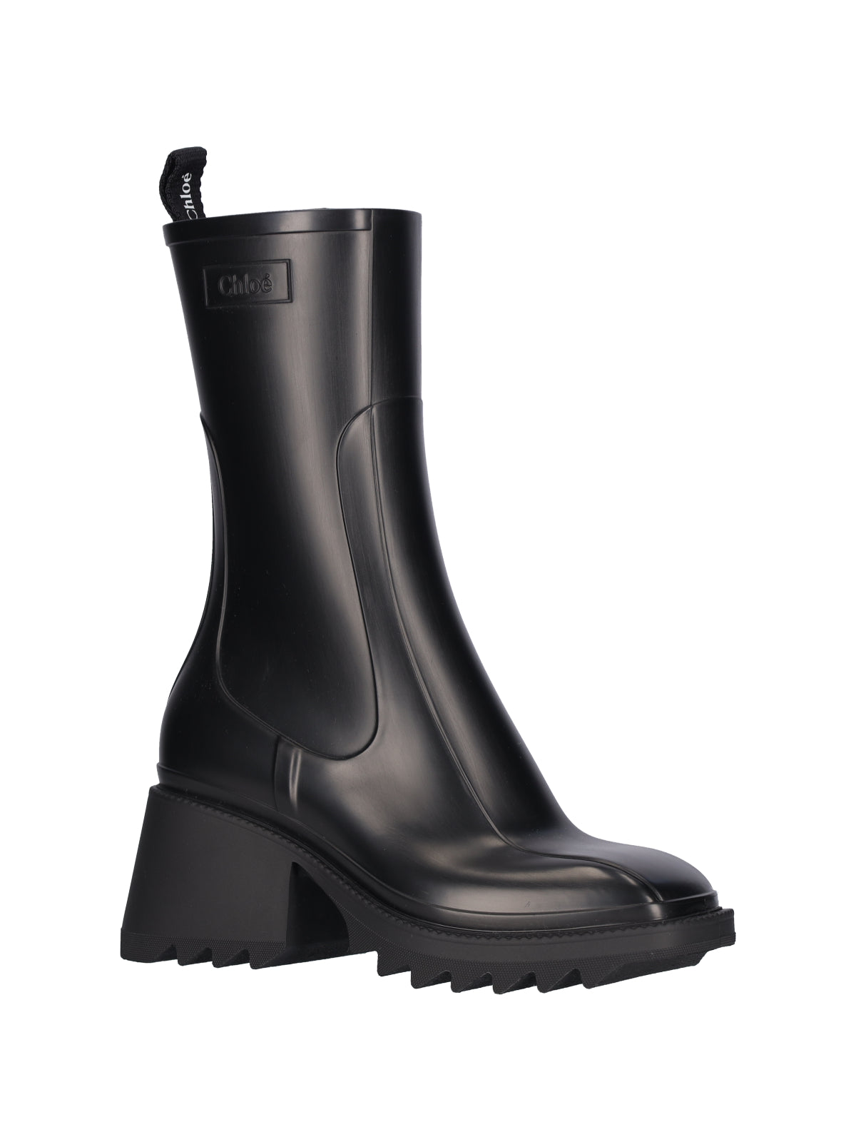 "Betty" Waterproof Boots, In Black Rubber