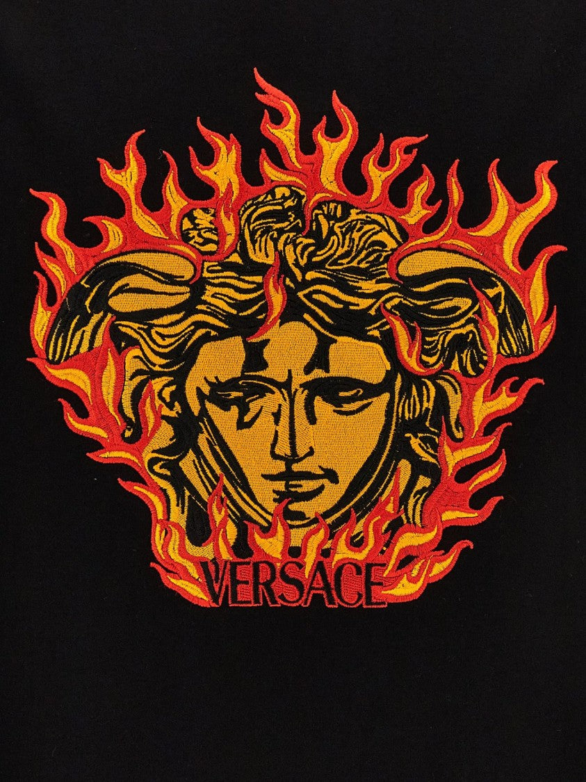 Graphic Embroidered Black T-Shirt