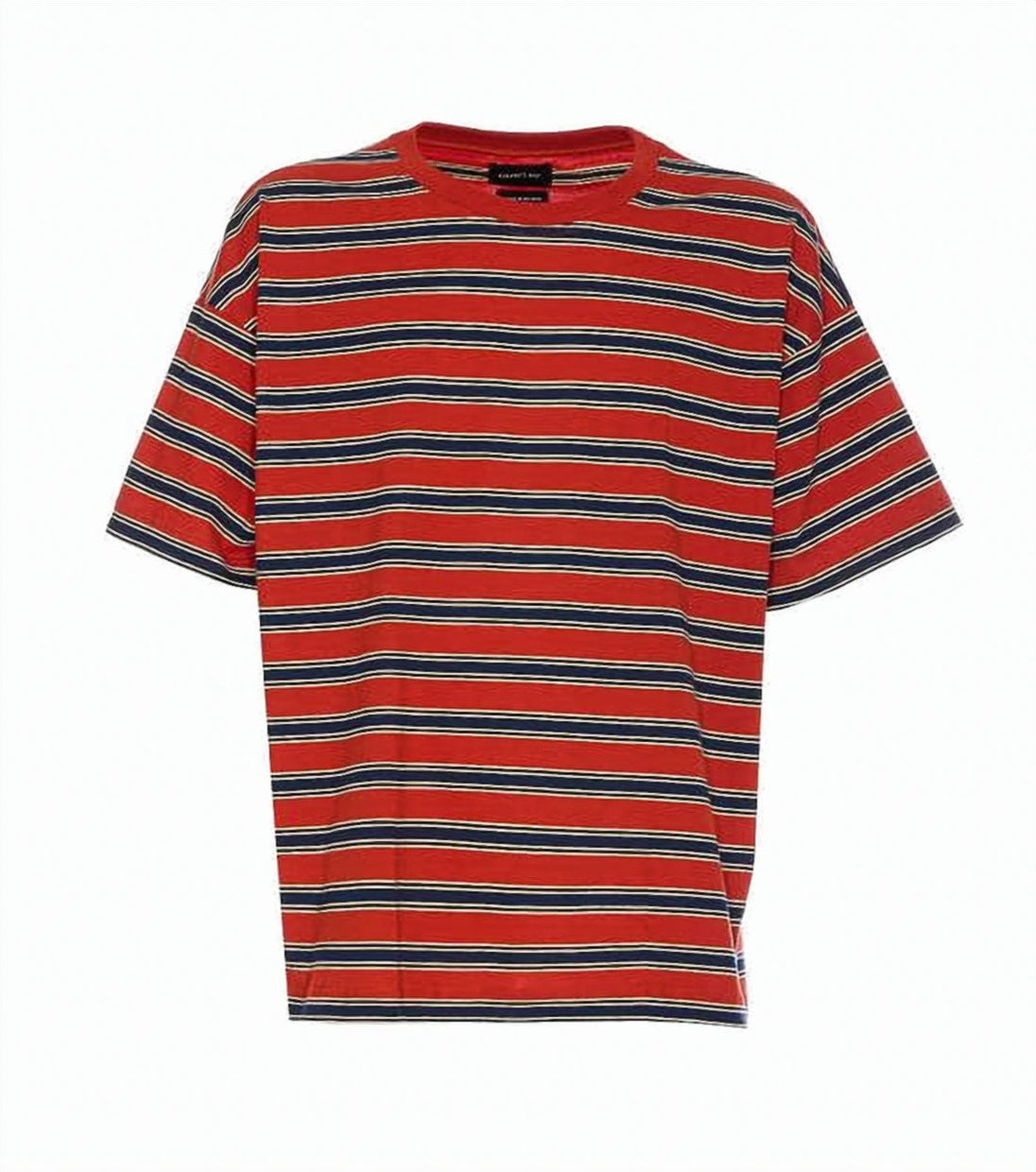 Short-Sleeved Striped T-Shirt with Classic Neckline