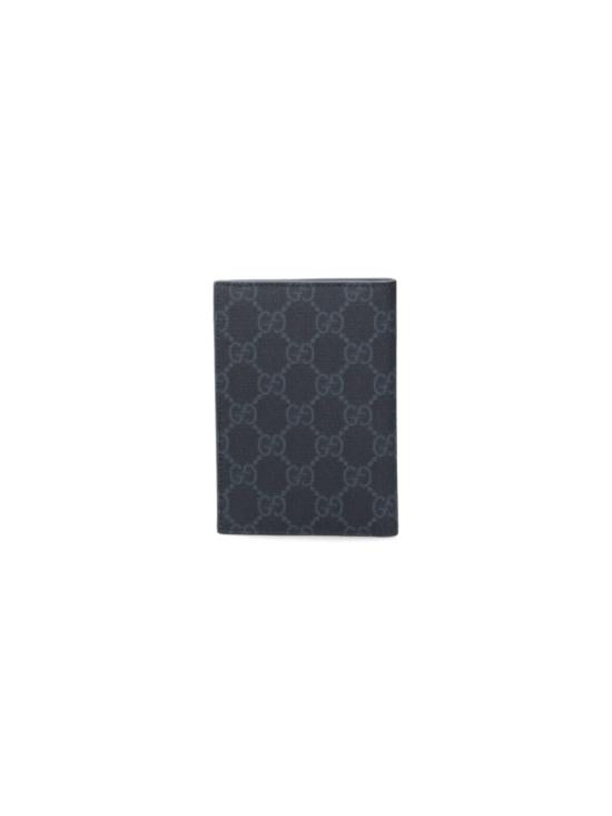 Canvas Passport Case With Subtle Monogram Pattern