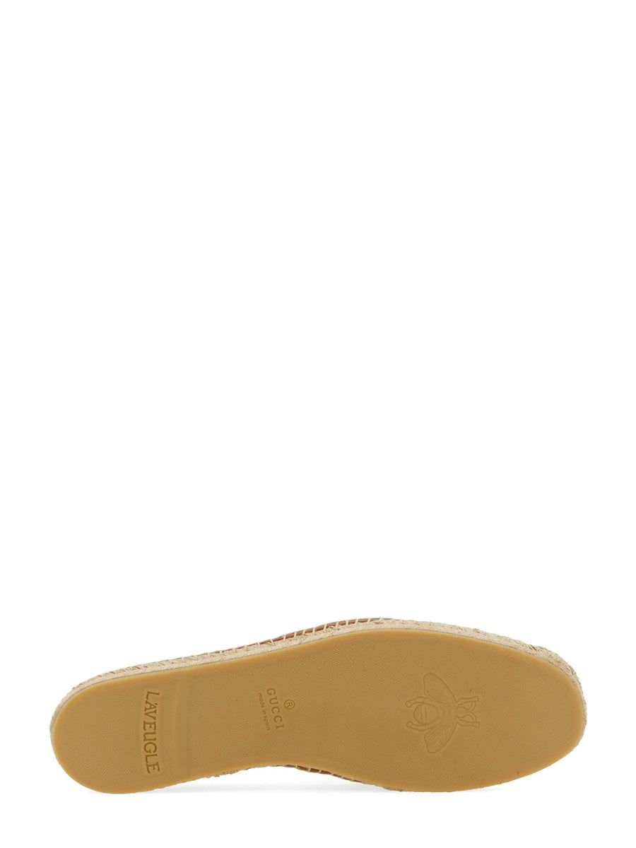 Espadrilles with Cross GG Pattern and Textured Sole