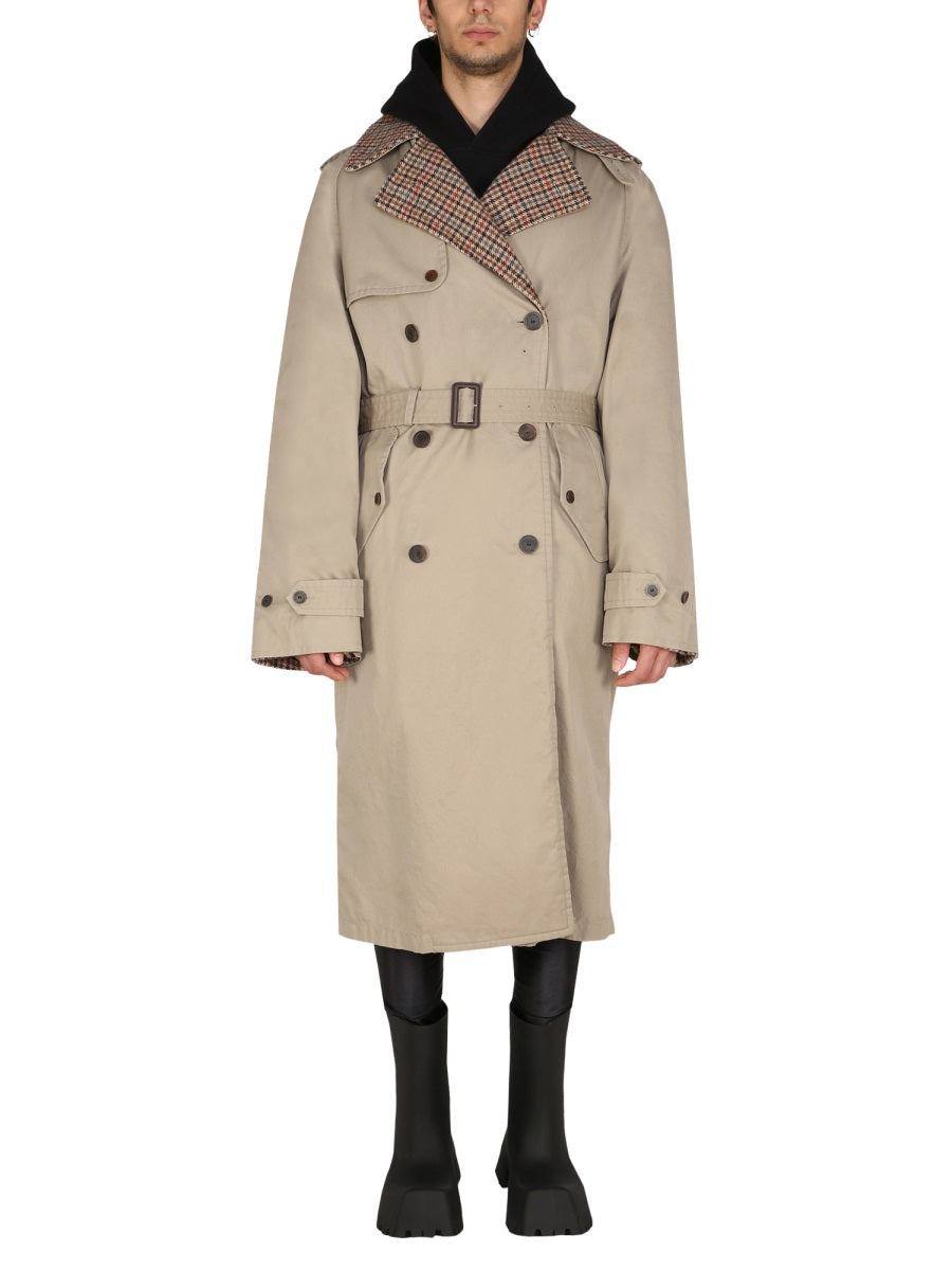 Reversible Oversized Trench Coat with Contemporary Design