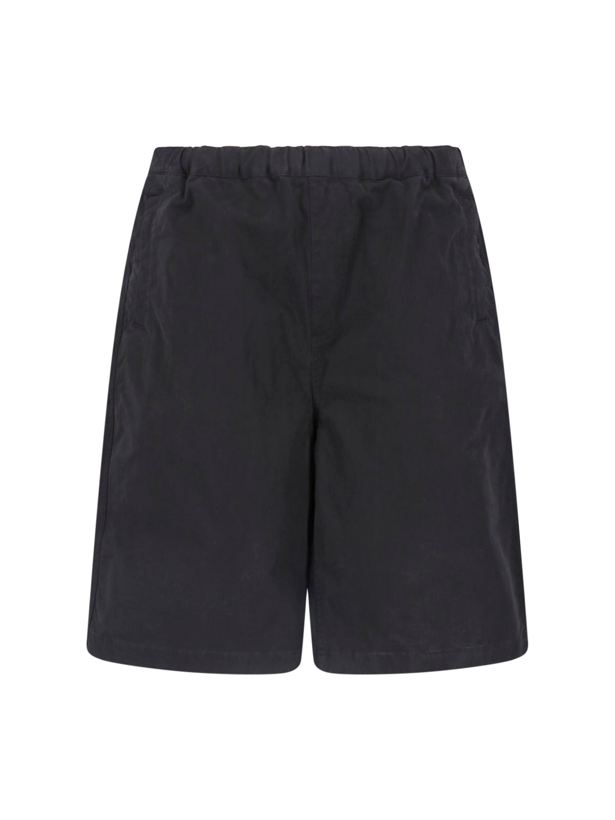 Black Relaxed Fit Adjustable Shorts