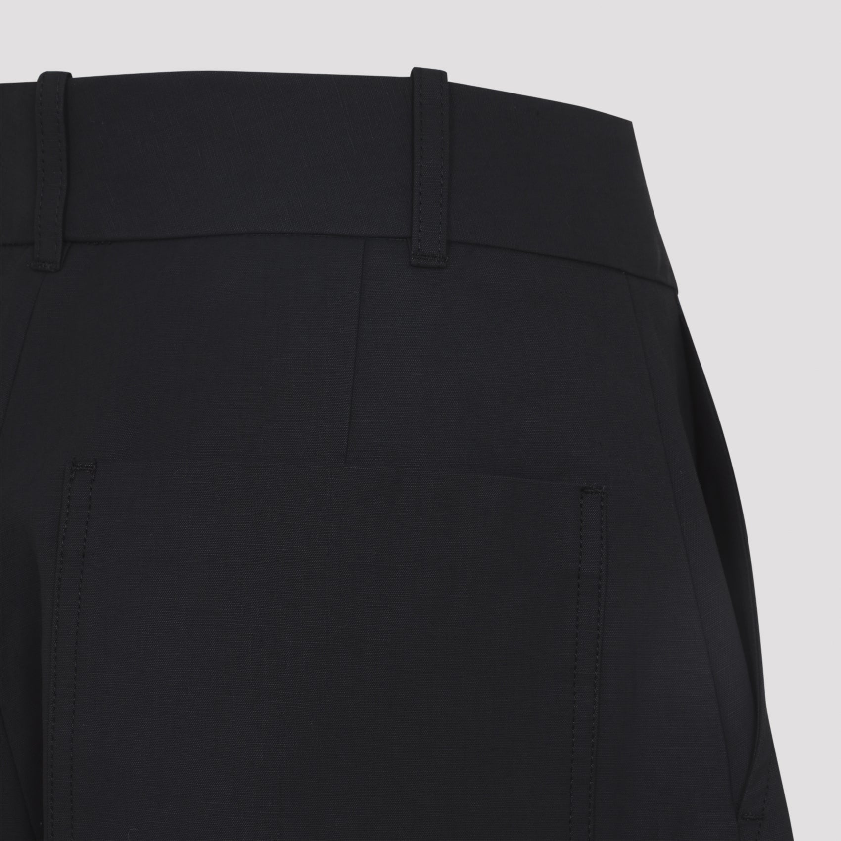 Cropped Wide-Leg Trousers With High Waist