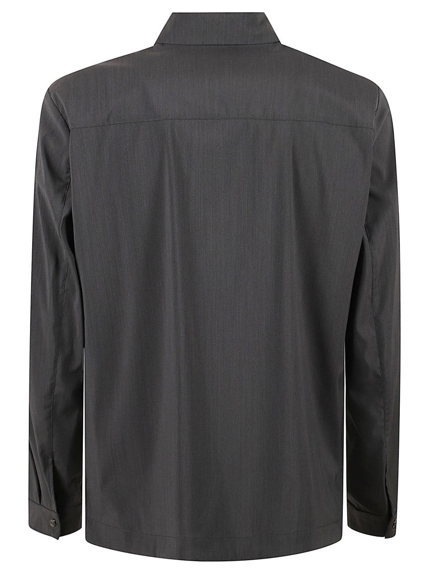 Button-Up Grey Coat With Subtle Texture