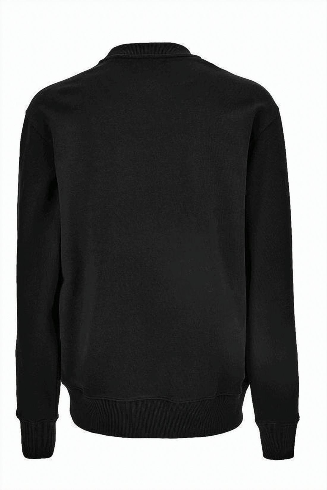 Black Minimalist Hooded Sweatshirt with Subtle Branding