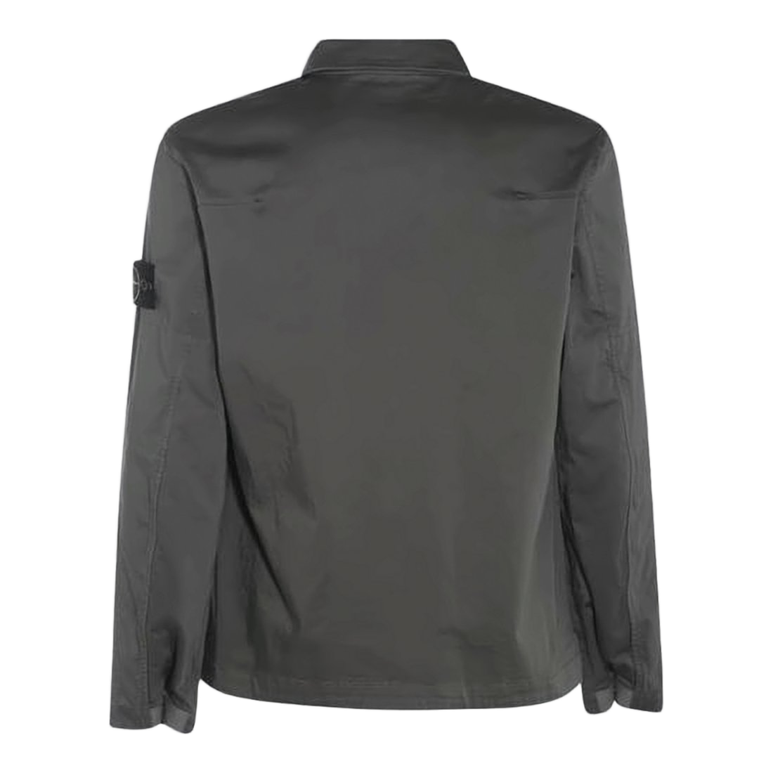 Minimalist Grey Jacket with Front Zip Closure