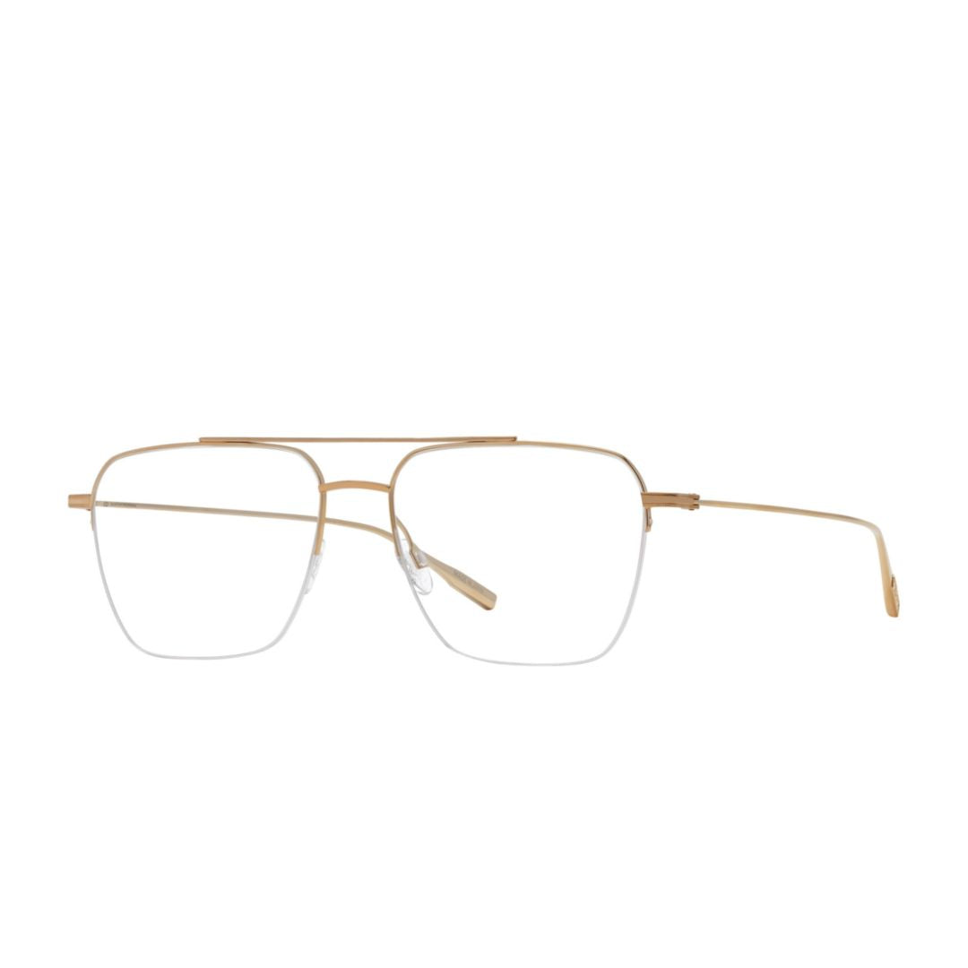 Armstrong Rectangular Titanium Eyeglasses with Double Bridge