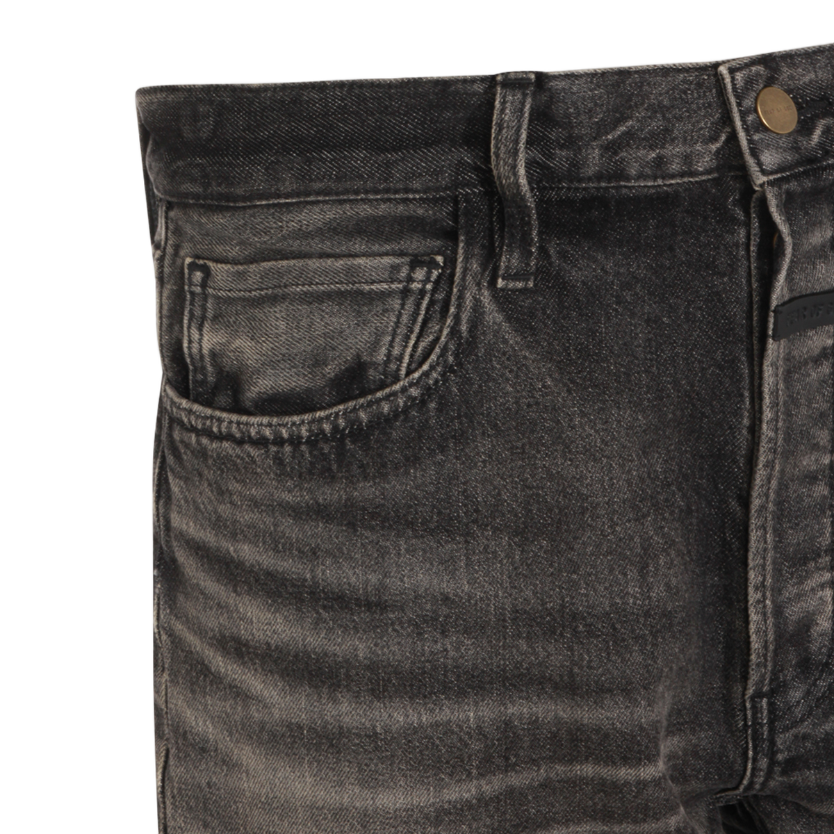 Faded Black Straight-Leg Jeans with Vintage Appeal