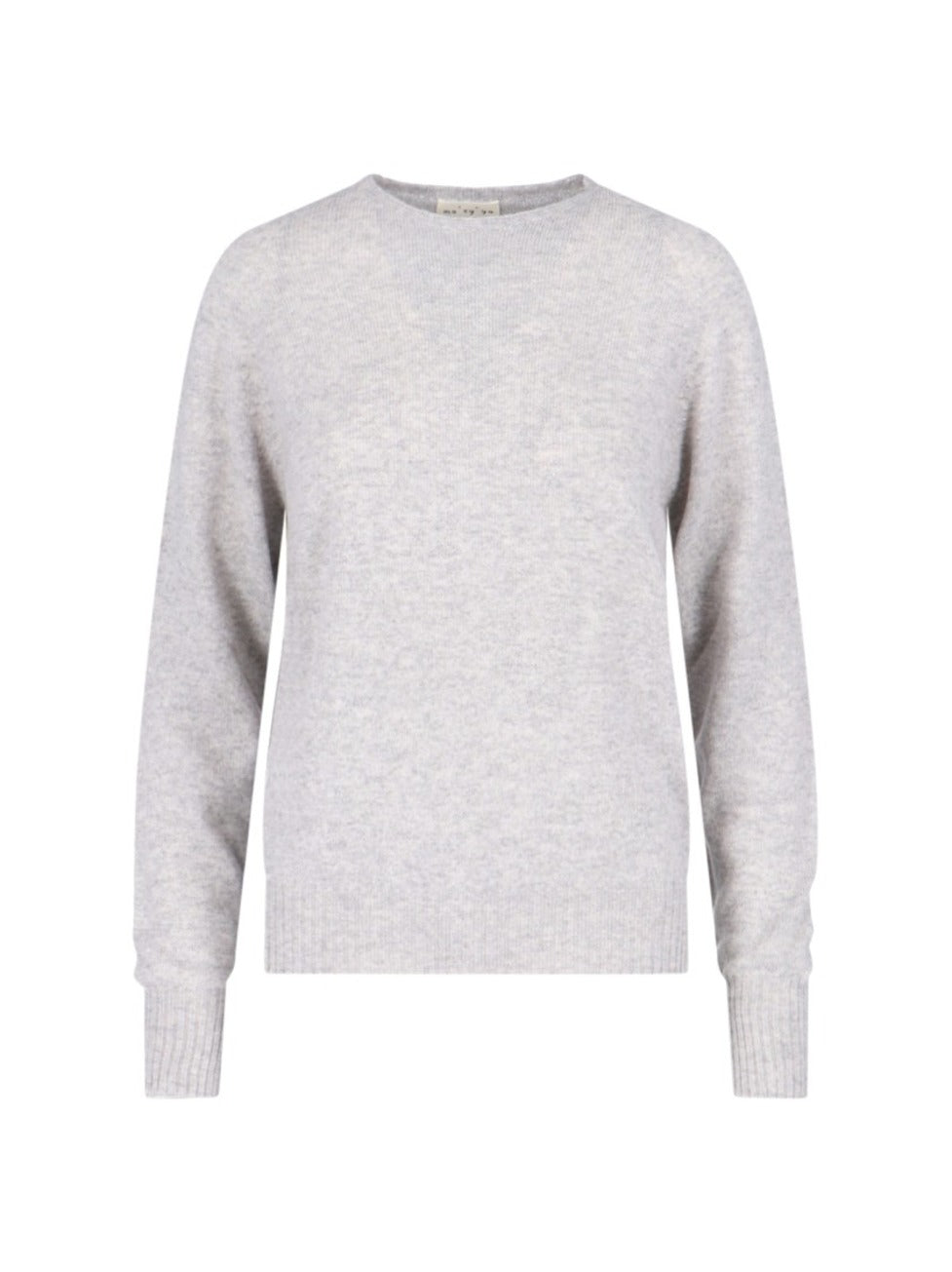 Basic Sweater In Grey Cashmere