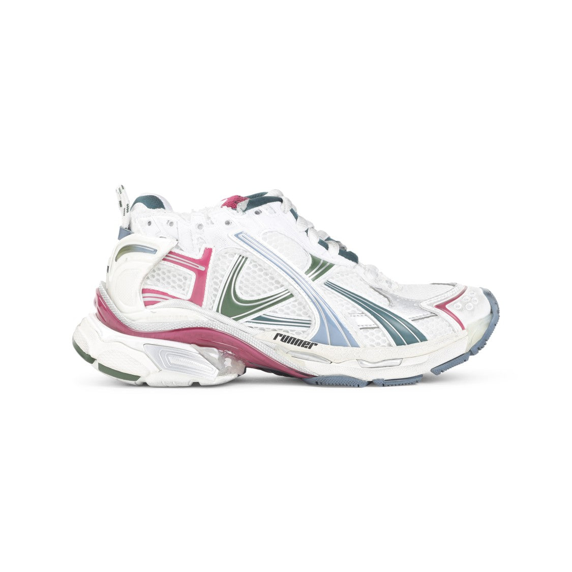 Multicolour Runner Sneakers With Lace-Up Design