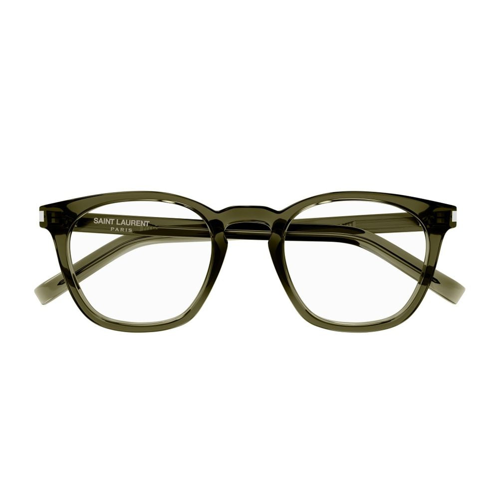 Sl 28 Opt Linea Corner Angle Panthos-Shaped Green Acetate Optical Frames