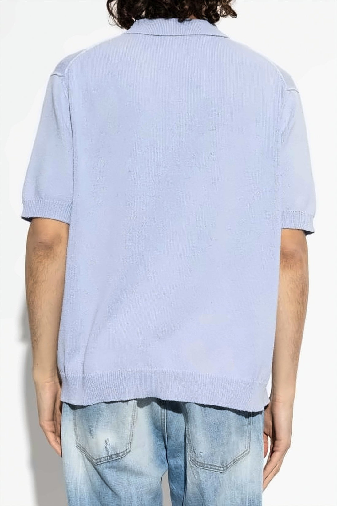 Short-Sleeved Polo Shirt with Classic Collar and Embroidered Pocket