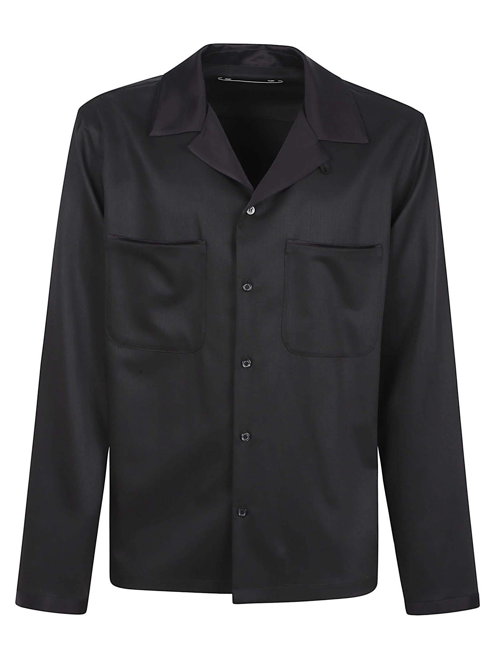 Black Virgin Wool Shirt