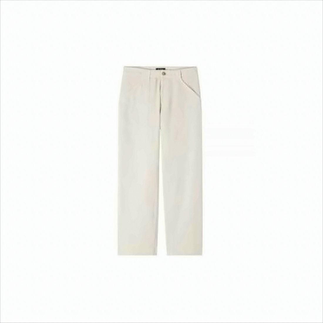 Relaxed-Fit Straight-Leg Pants with High Waist