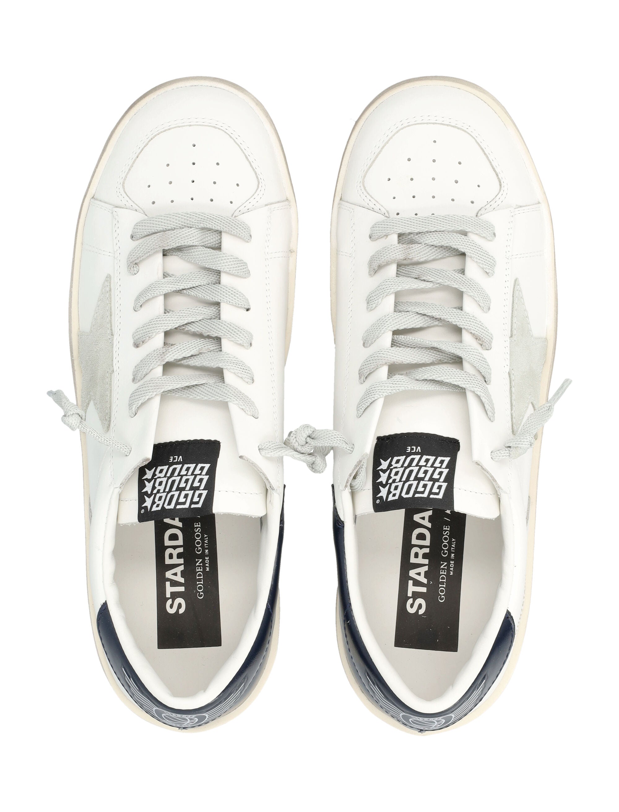 Stardan Vintage Leather Sneakers with Distressed Sole
