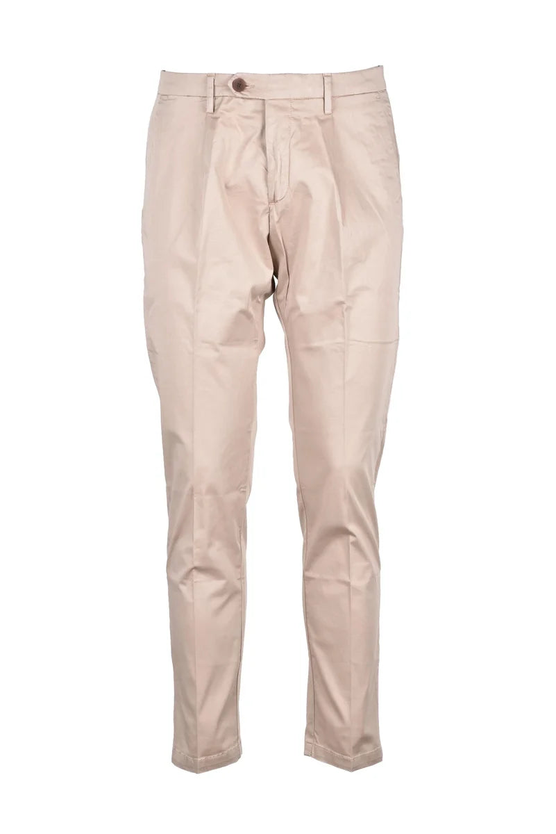 Cotton Stretch Pants - Beige