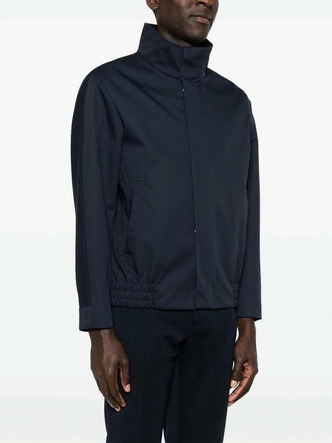 High Collar Black Jacket