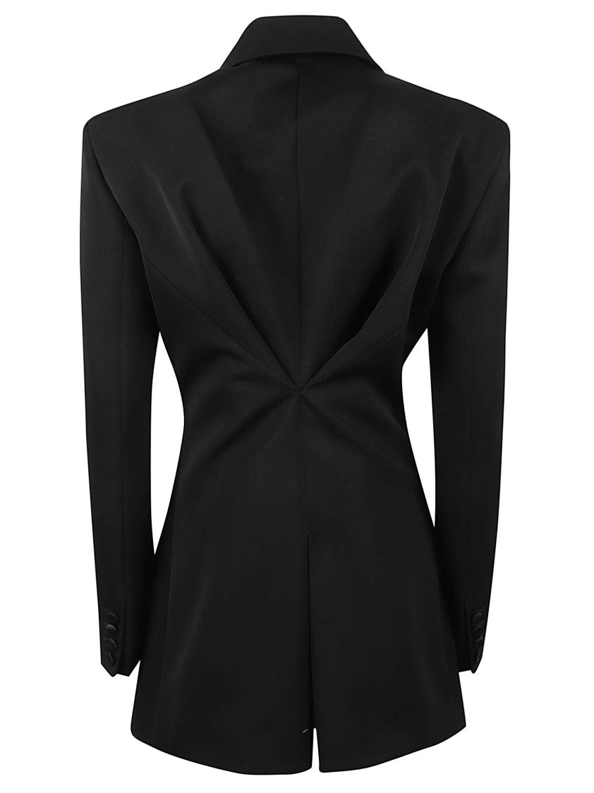 Double-Breasted Black Wool Jacket