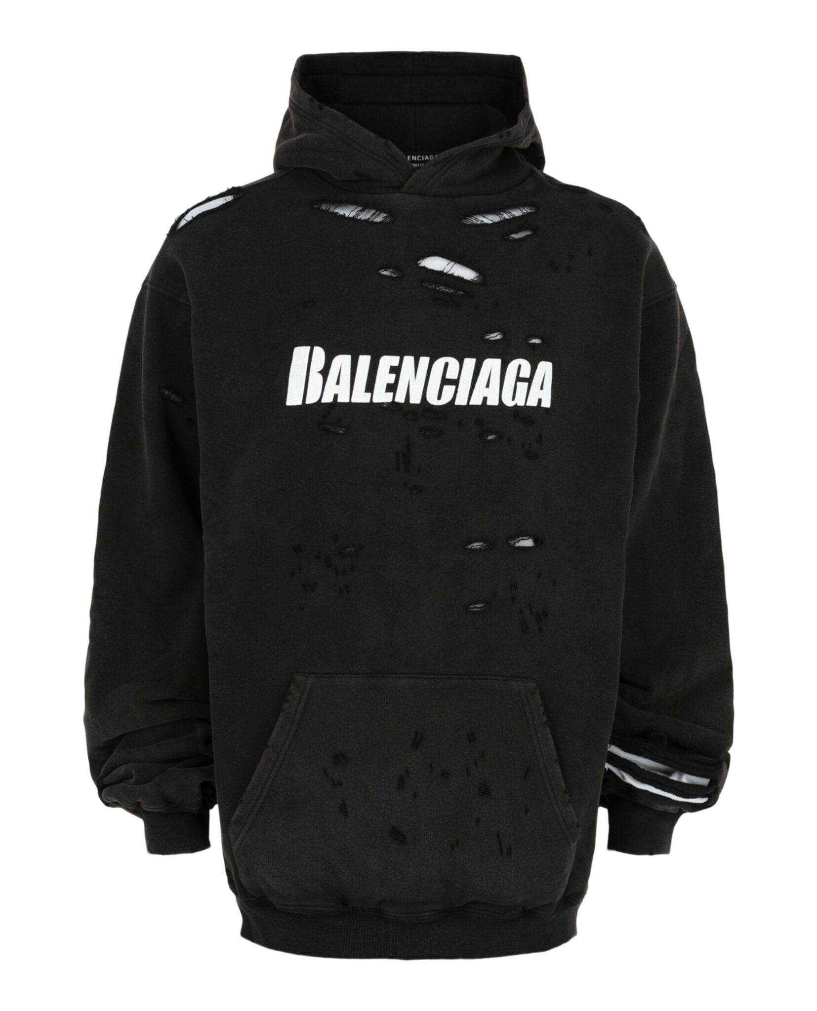 Destroyed Bilayer Cotton Hoodie