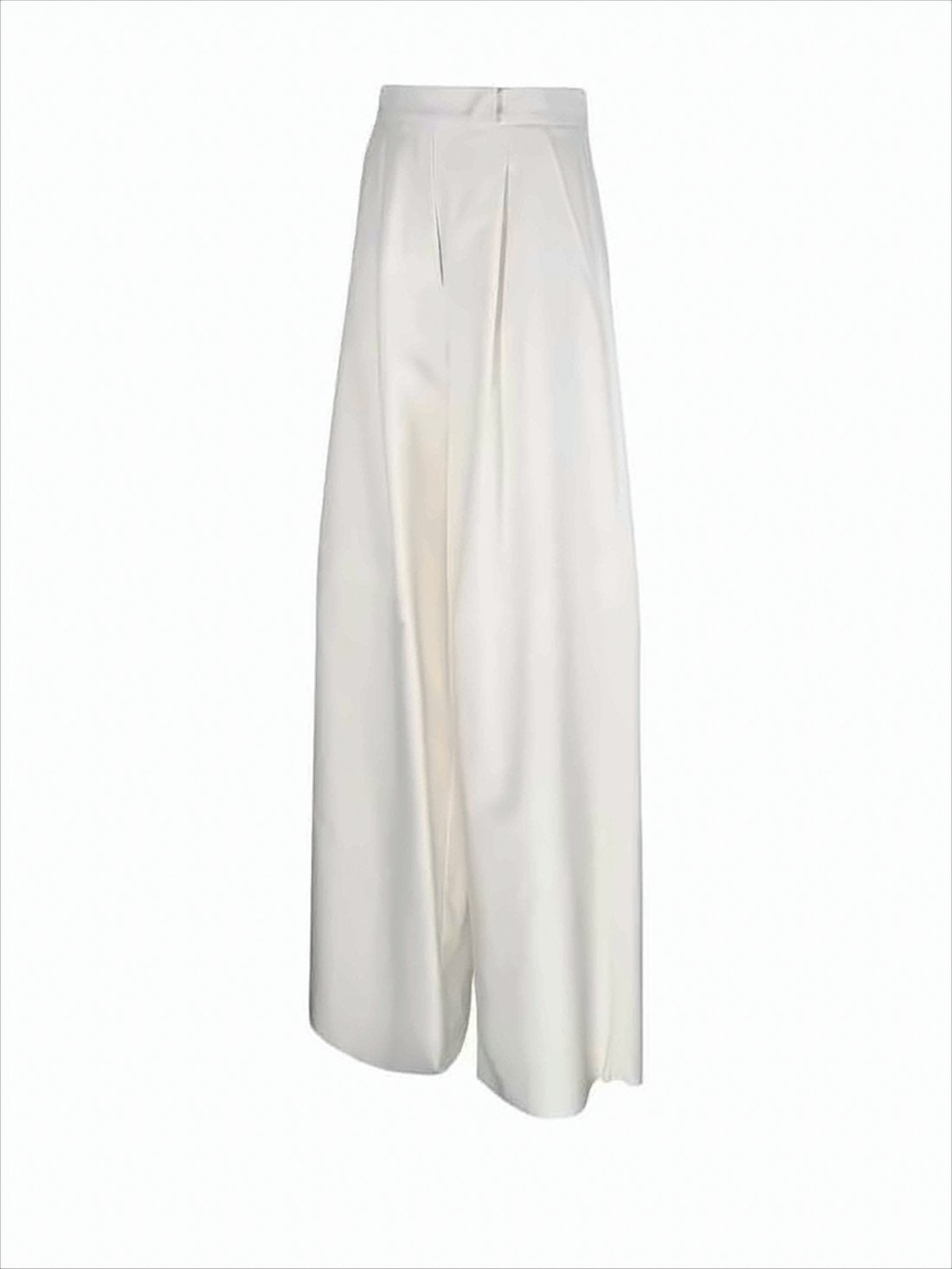 Wide-Leg Suit Pants with High Waist