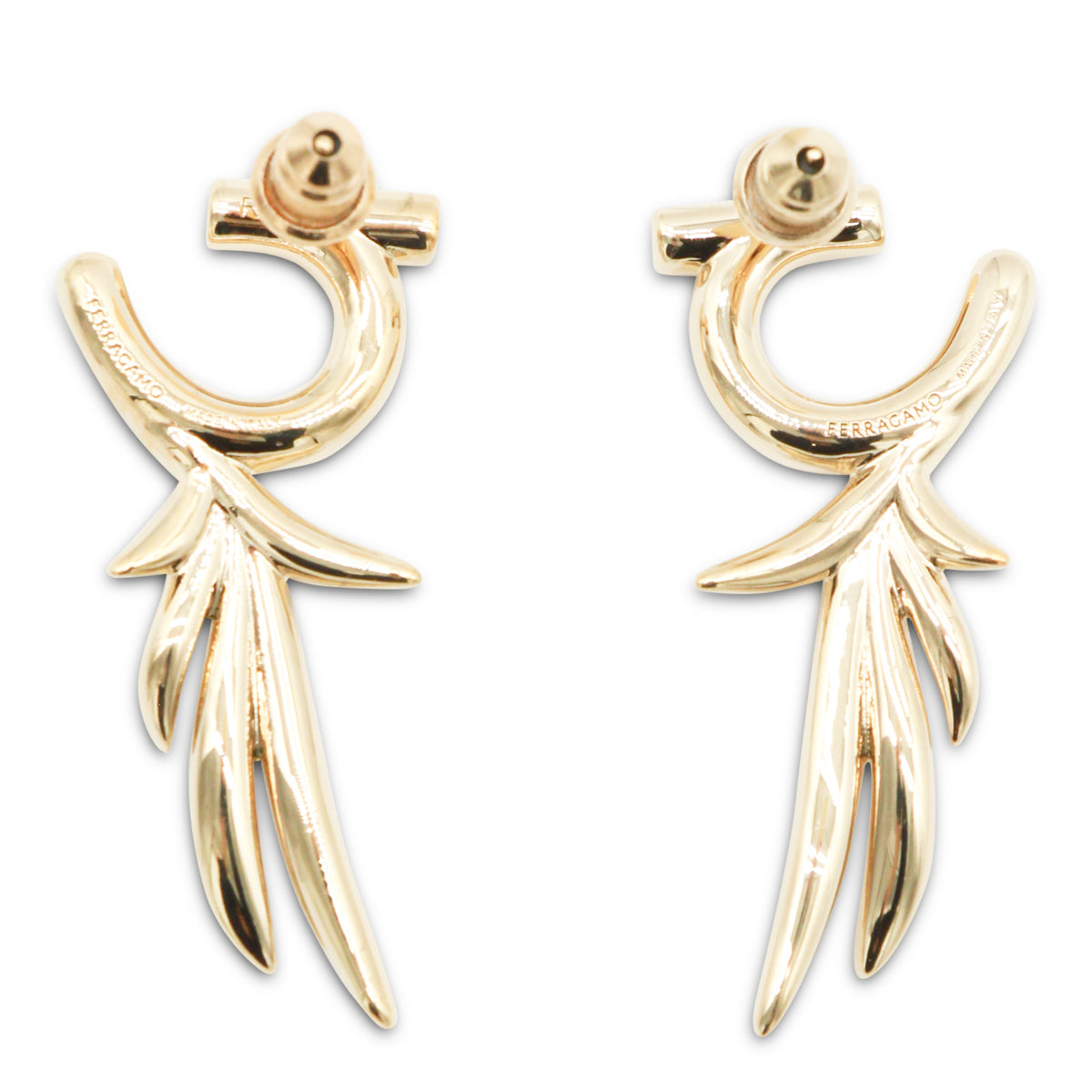 Polished Gold-Tone Circular Hoop Earrings