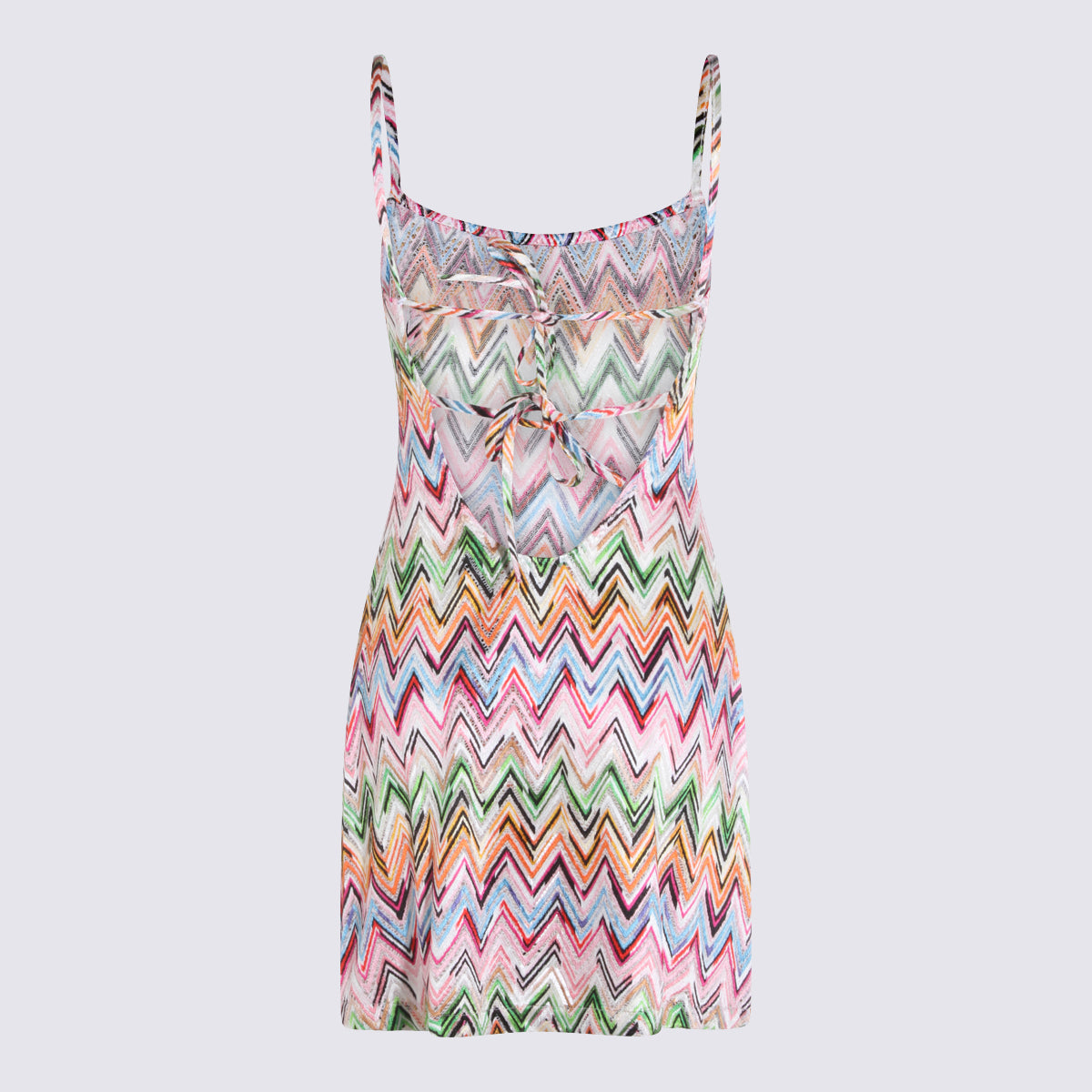Playful Zigzag Pattern Fitted Mini Dress