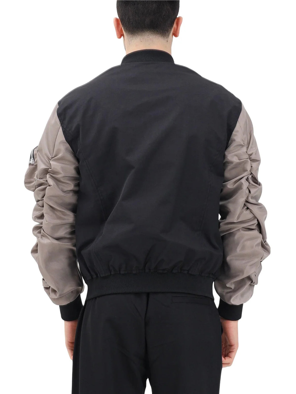 Black Cotton Bomber Jacket