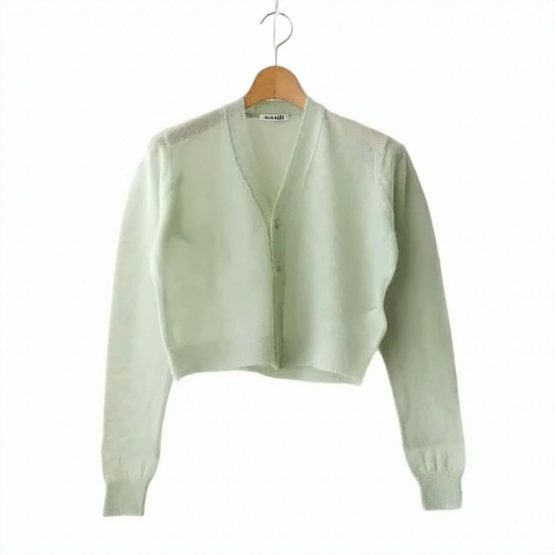 Cropped Mohair and Nylon Cardigan