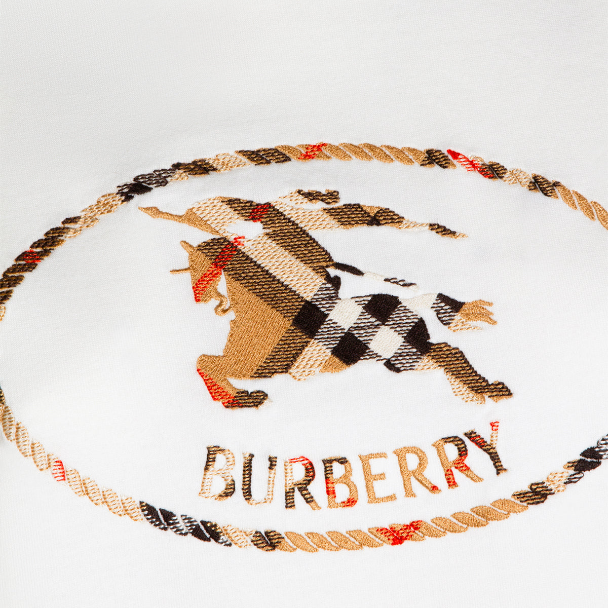 Short-Sleeve T-Shirt With Embroidered Check Logo
