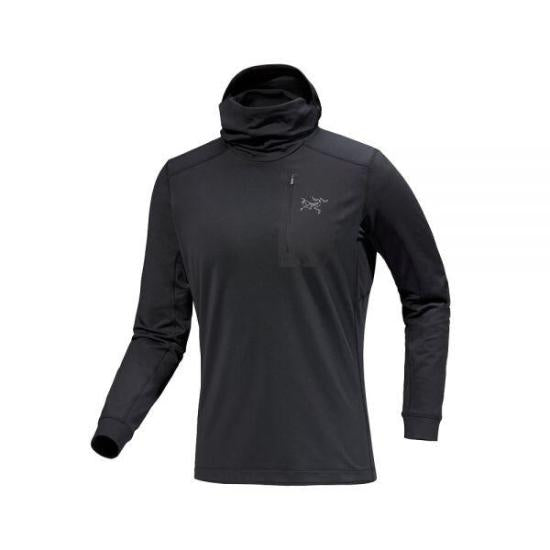 Hooded Activewear Top With Zippered Chest Pocket