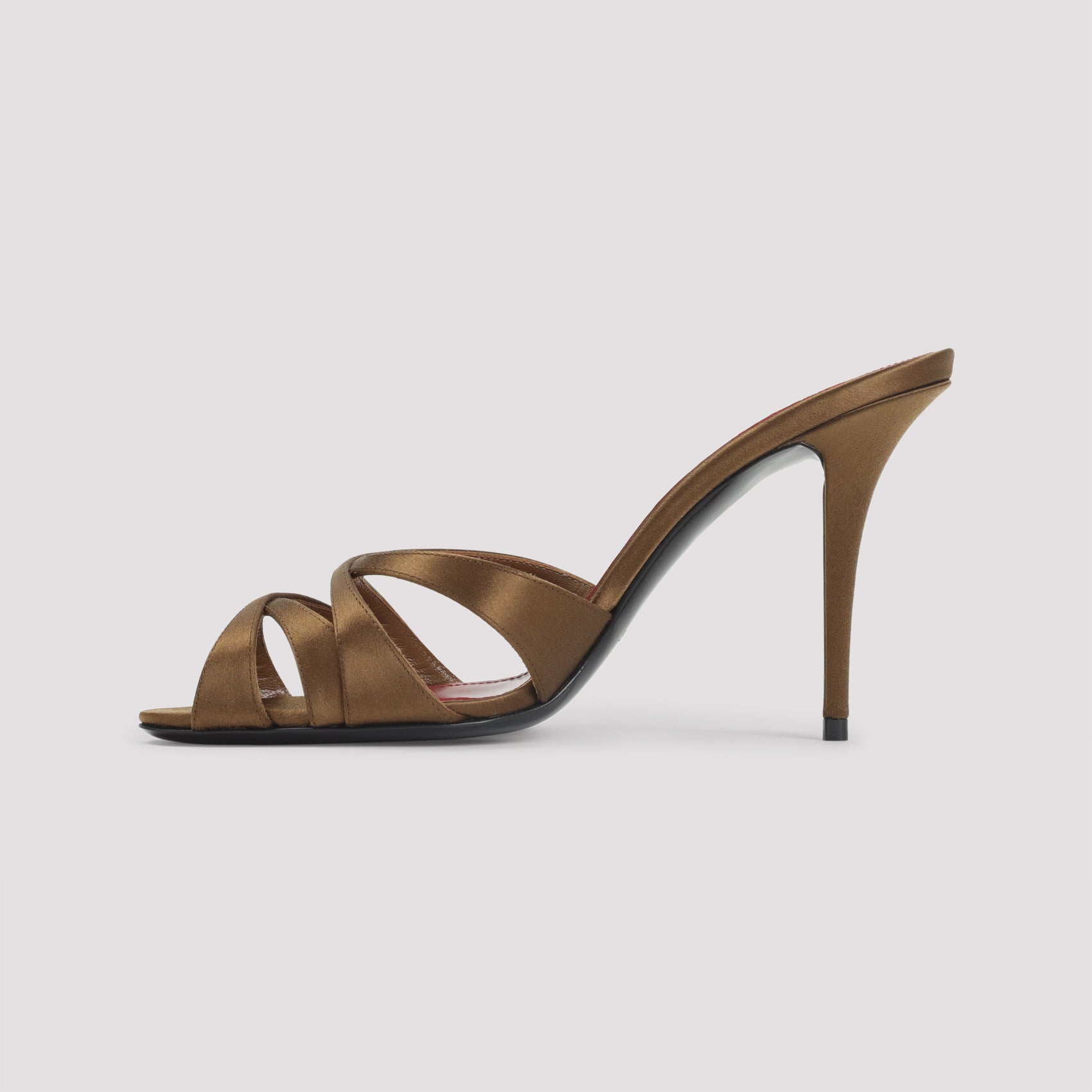 Open-Toe Silk Satin Sandals with Stiletto Heel
