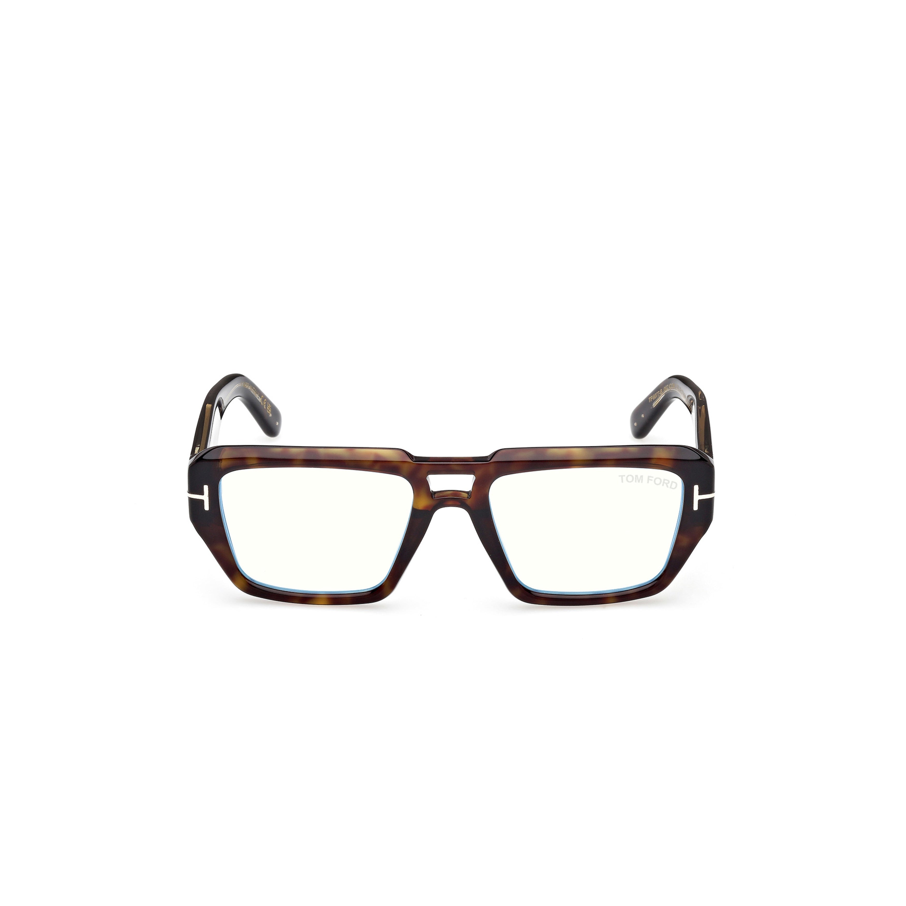 Ft6077-B Bold Rectangular Tortoiseshell Sunglasses