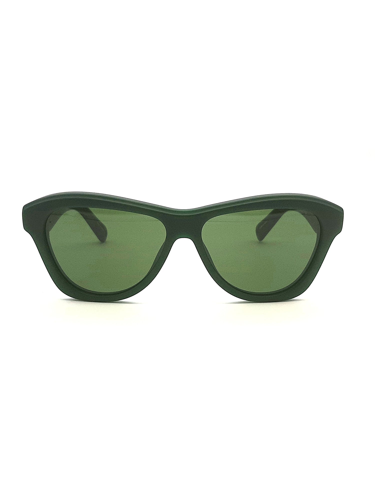 Bold Cat-Eye Acetate Sunglasses in Rich Green