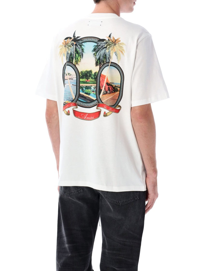 Ivory Paradise Tee With Vibrant Graphic Print