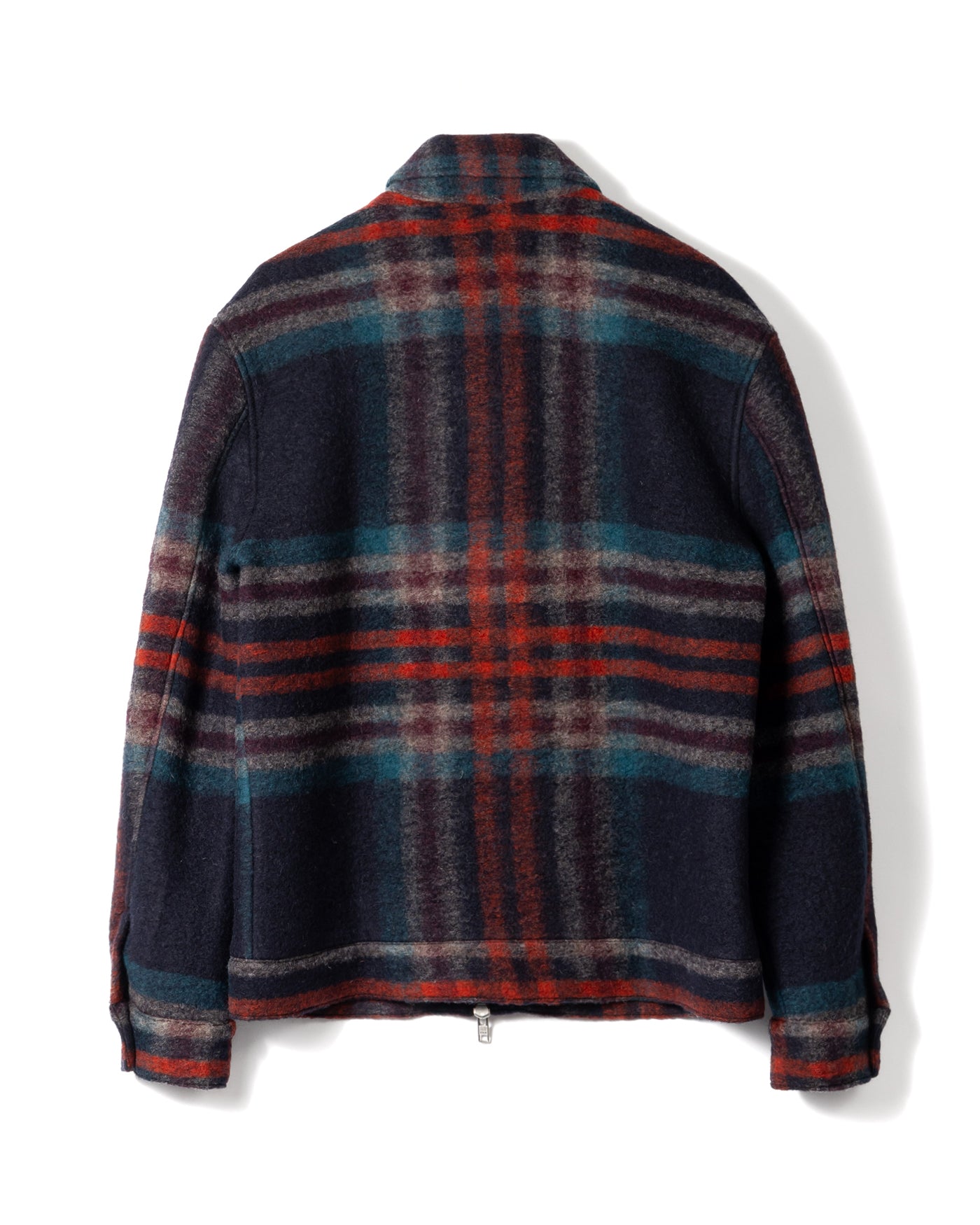 Woolen Check Heath Jacket with Navy