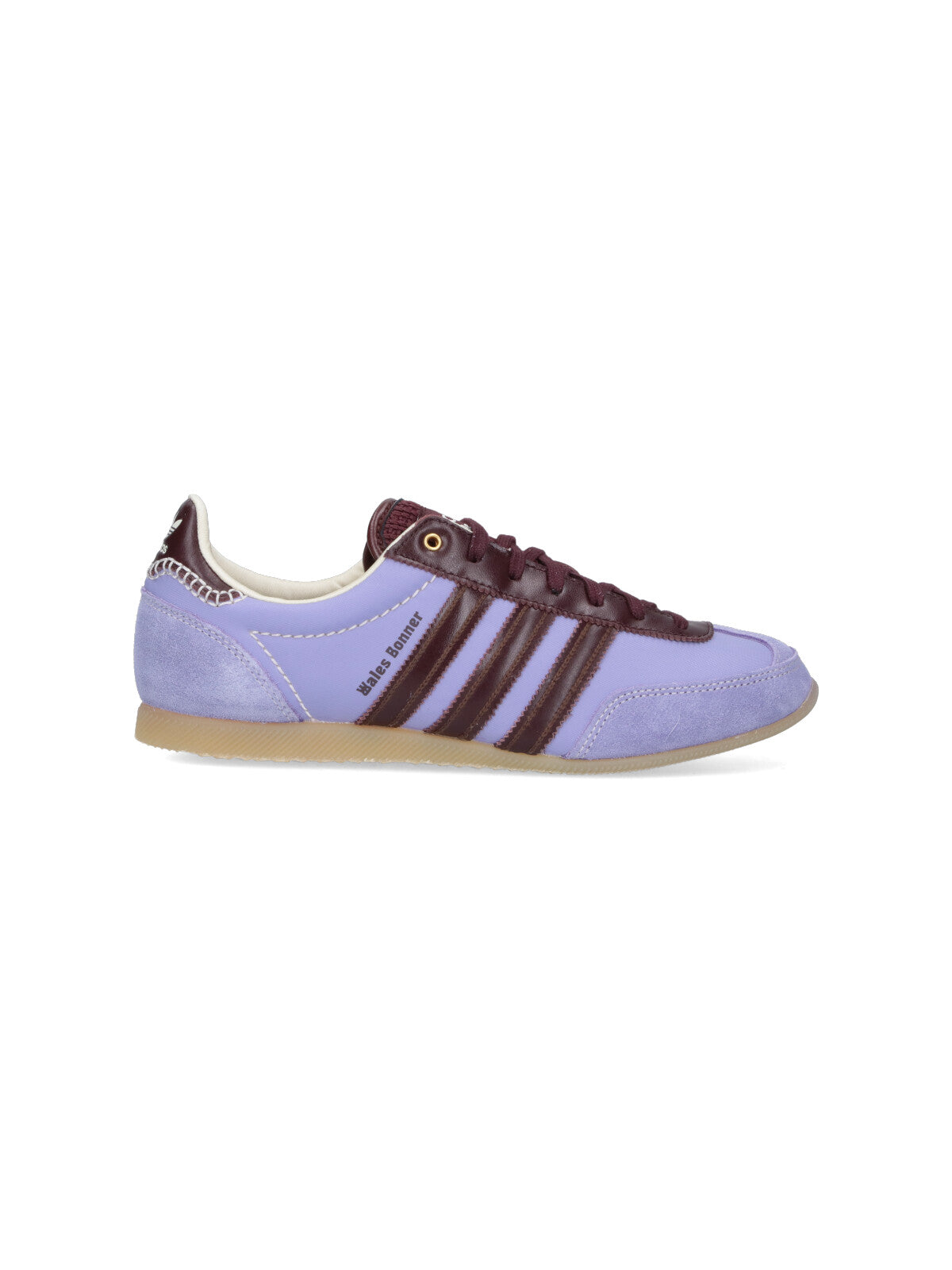 "Japan" Sneakers, In Purple Leather, Round Toe