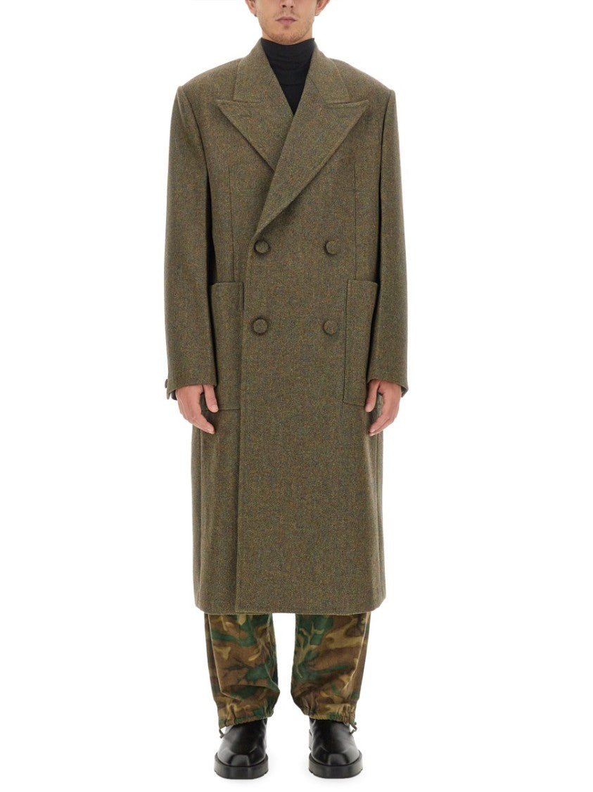 Double-Breasted Oversize Wool Coat
