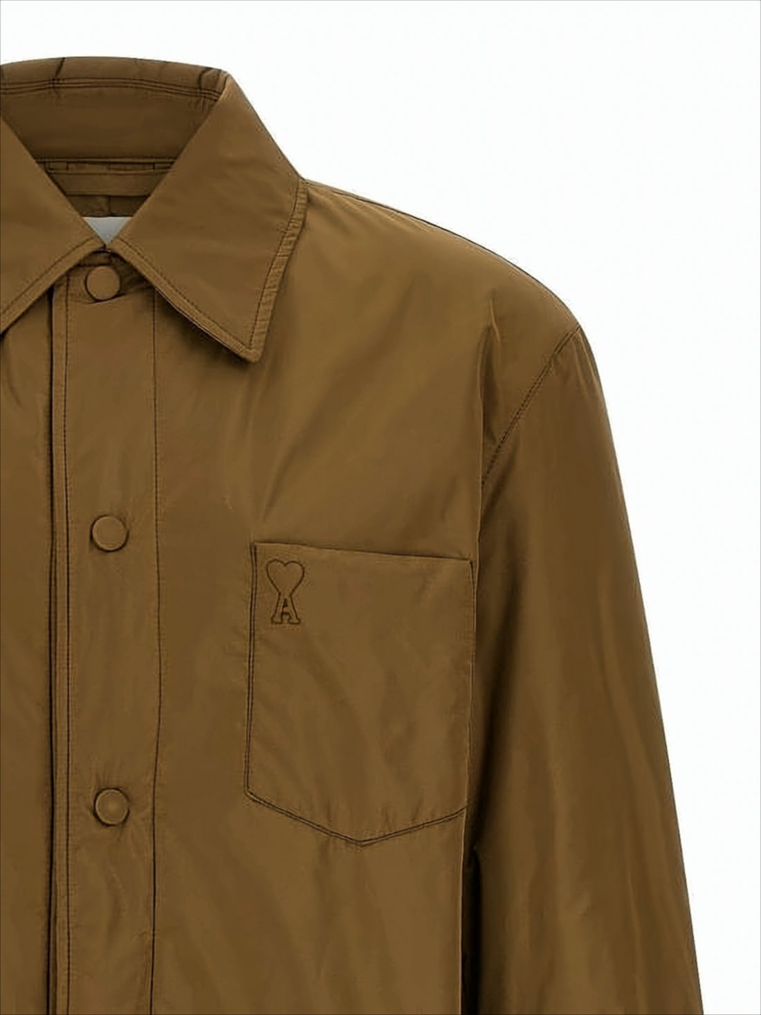 Matte-Finish Brown Casual Jacket with Boxy Silhouette