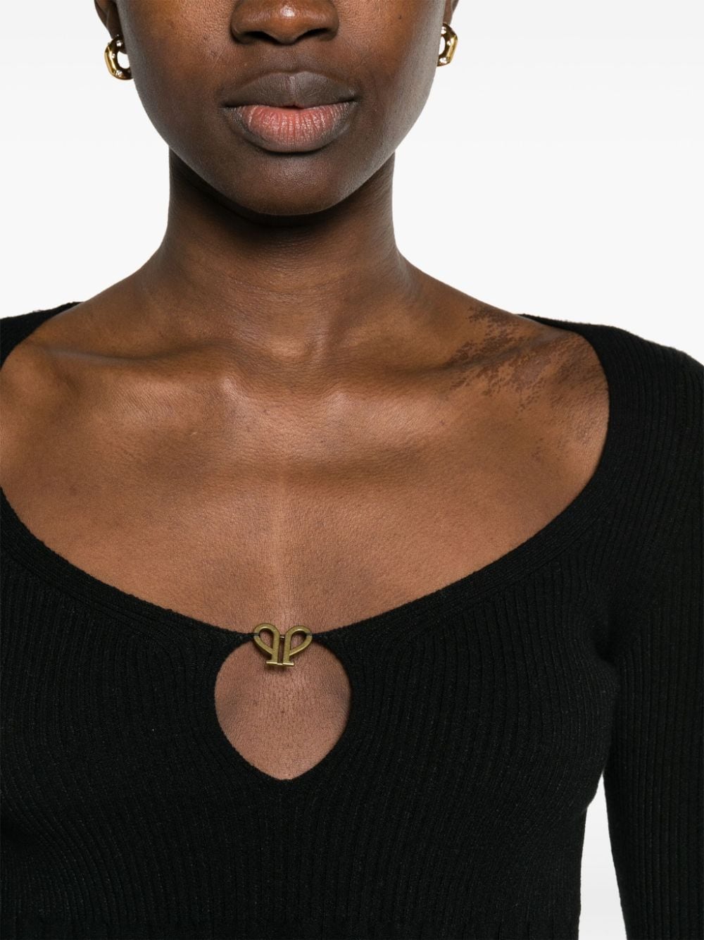 Fitted Ribbed Peplum Sweater