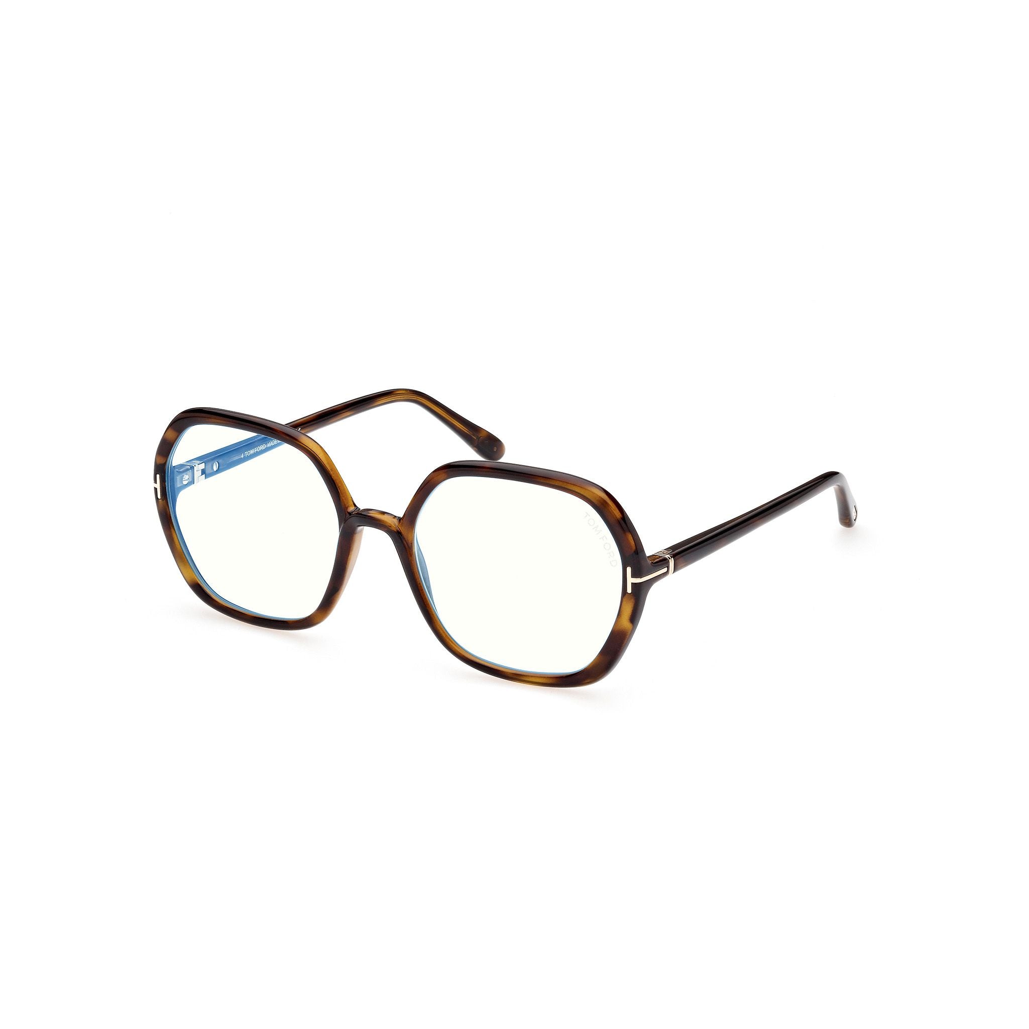 Ft5814-B Large Rounded Square Tortoiseshell Frame Eyeglasses