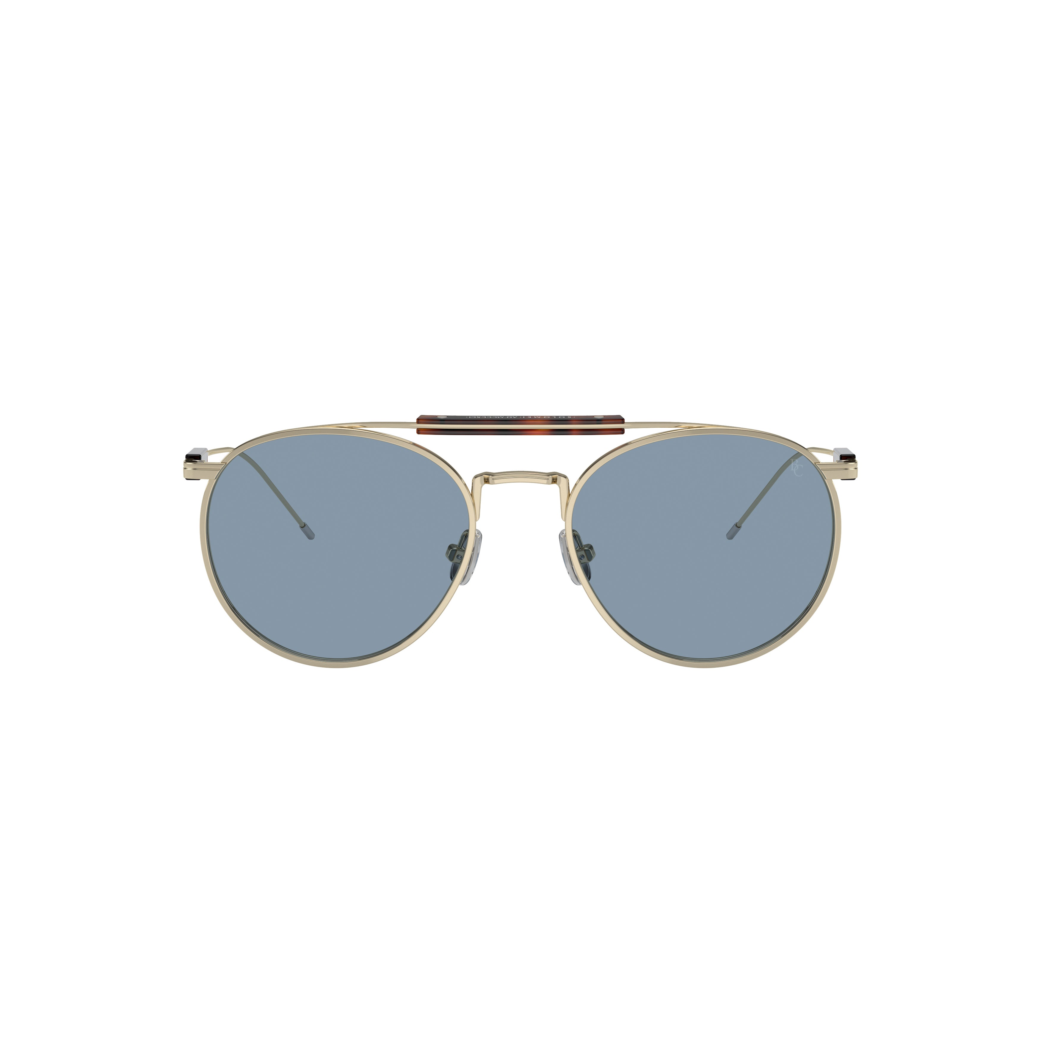0bc2004st Round Titanium Sunglasses with Gold Finish