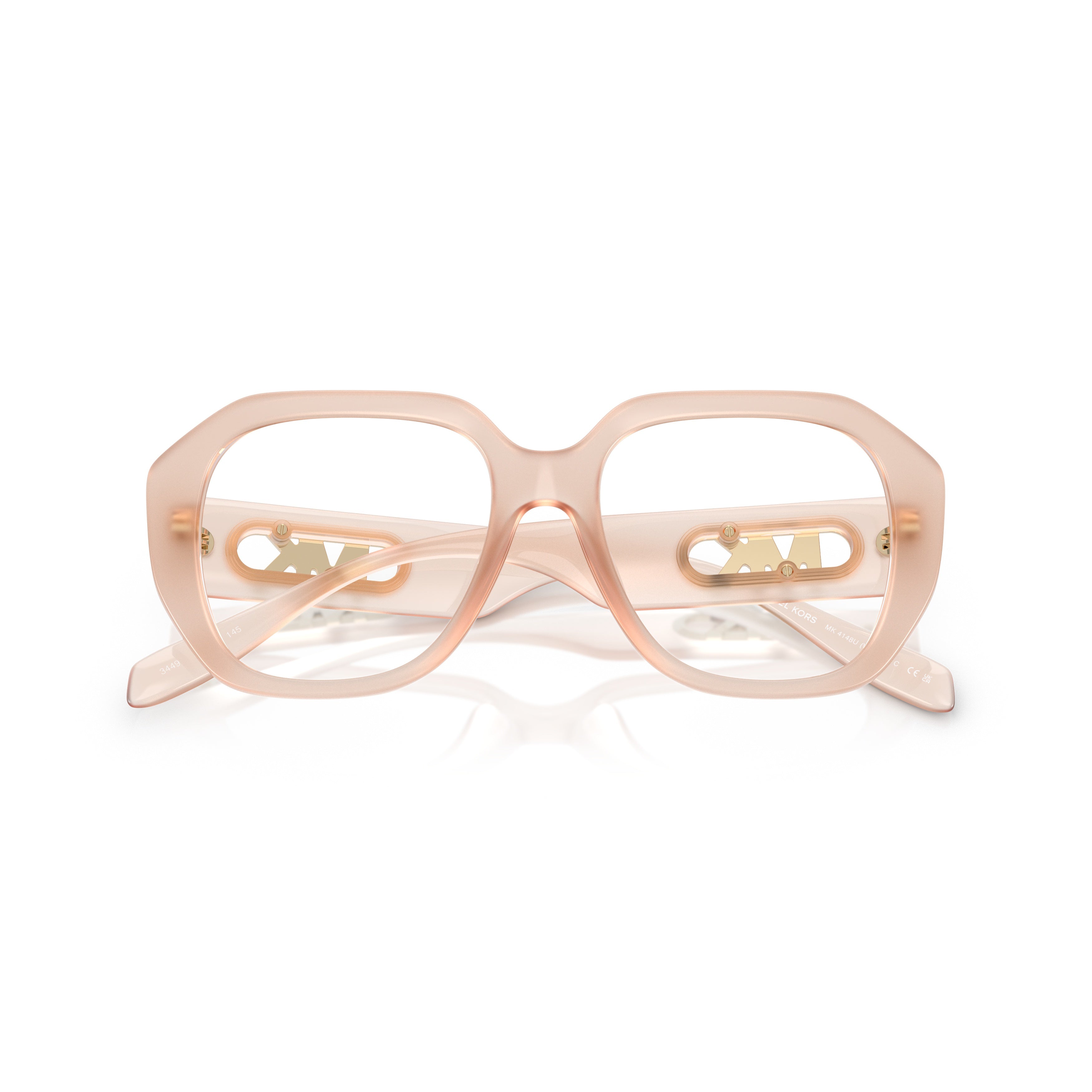 0mk4148u Oversized Square Frames with Translucent Blush Finish