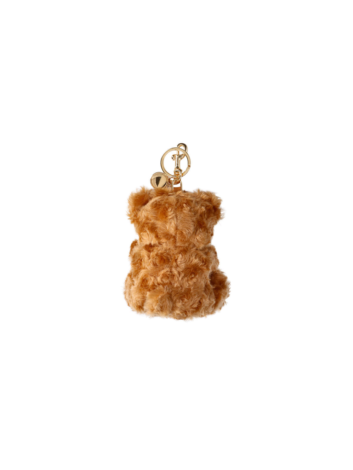 Brown Teddy Bear Fabric Keyring Charm