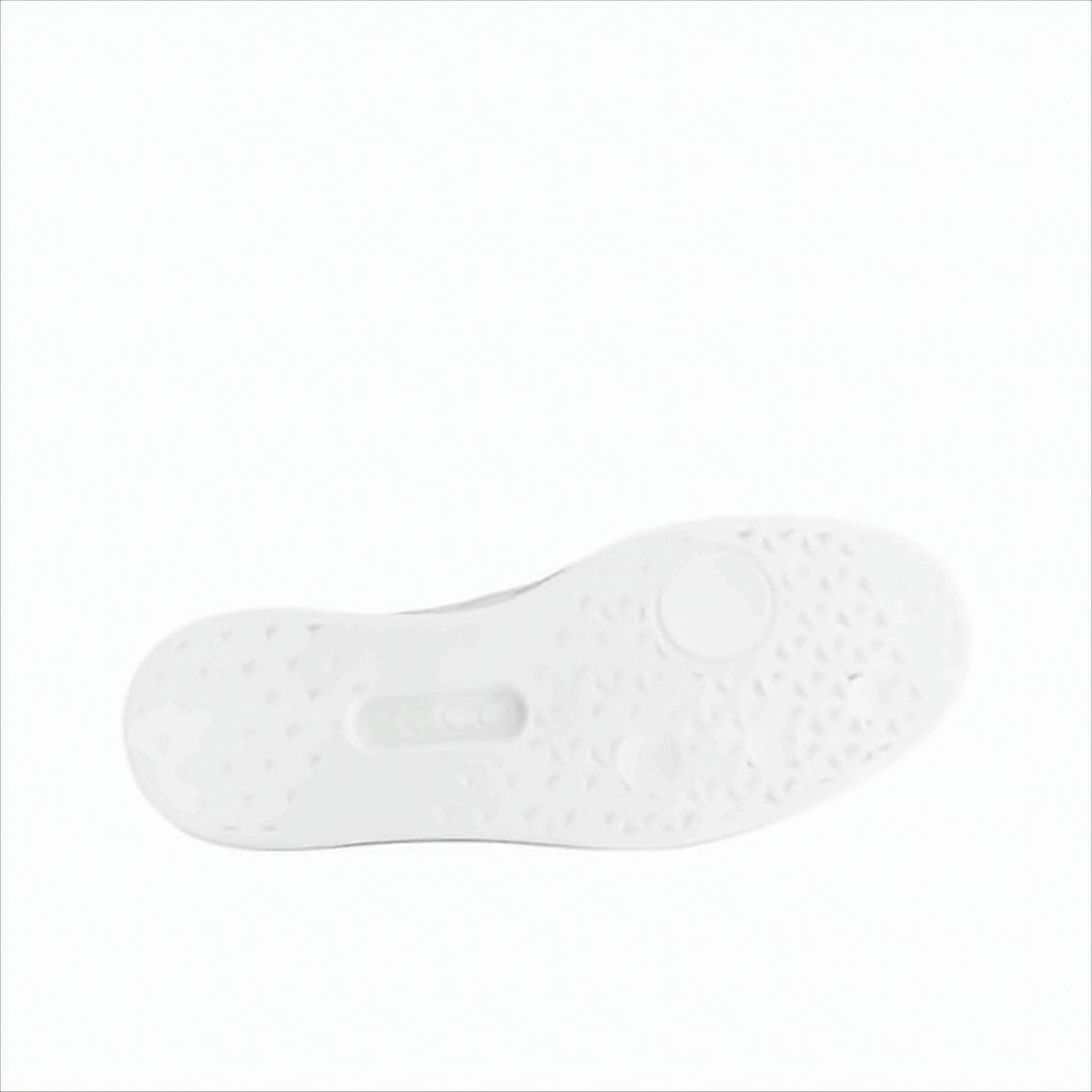 Smooth White Leather Low-Top Sneakers