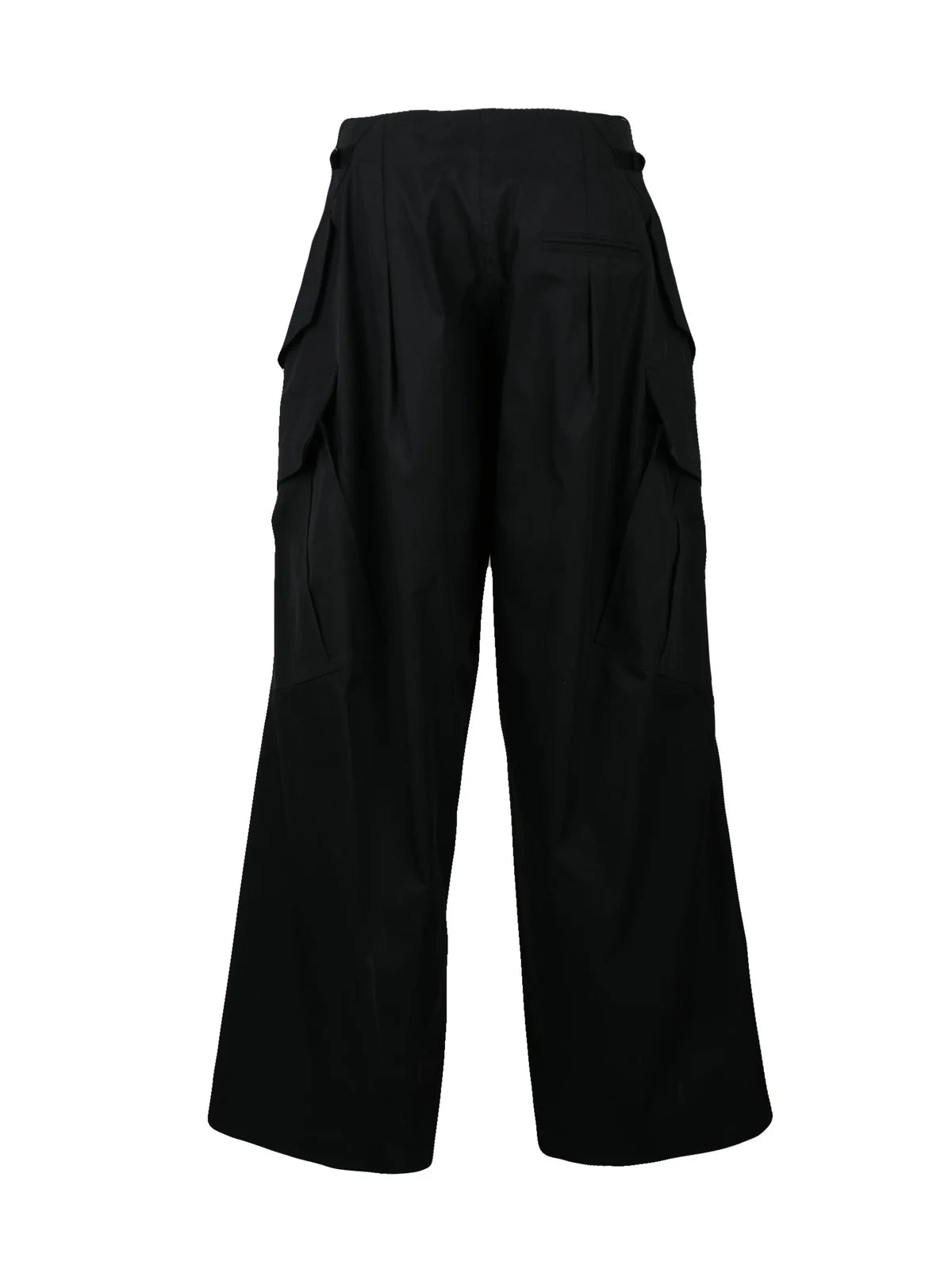 High-Waisted Cargo Pants - Black