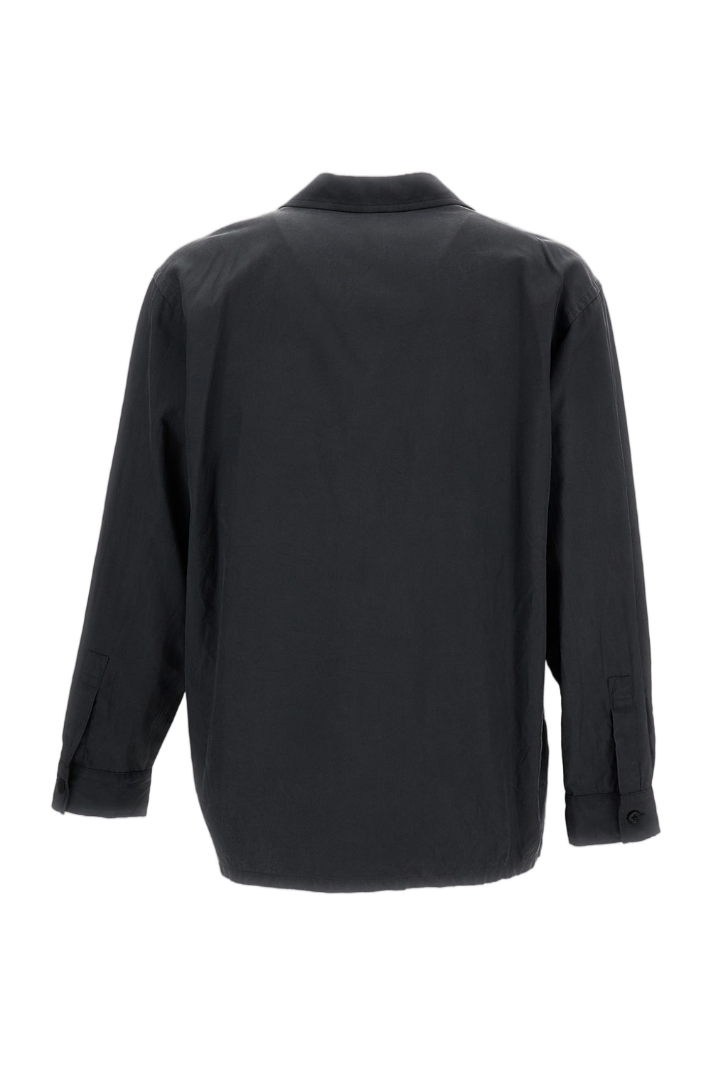 Relaxed Fit Silk Shirt with Flared Hem