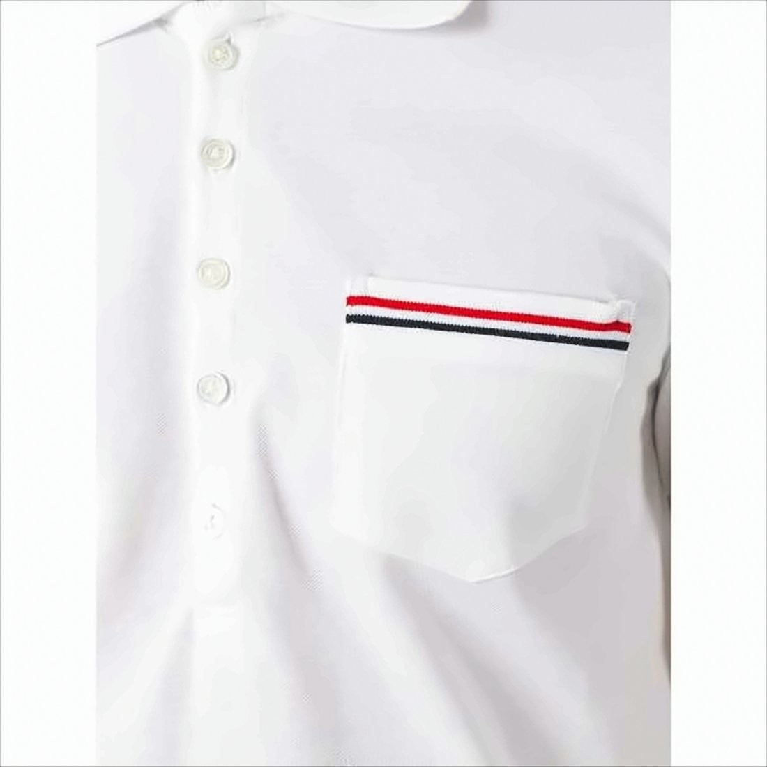 Short-Sleeve Polo Shirt with Tricolor Trim